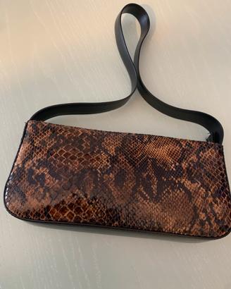 Borsa Fiona a spalla vera pelle disegno pitone