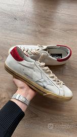 Golden goose Superstar Rossa e argento