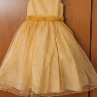 Vestito bambina da cerimonia color oro