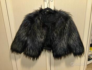 pelliccia crop diesel viola blu