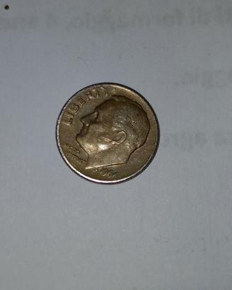 1 dime moneta USA 1966