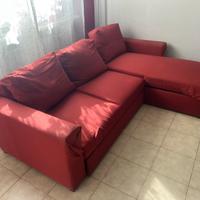 Divano letto angolare con penisola e contenitore