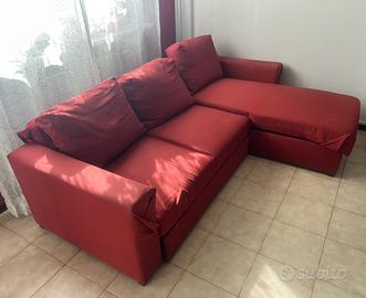 Divano letto angolare con penisola e contenitore