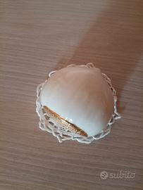 Vecchio portagioie in porcellana firmato "Bassano"