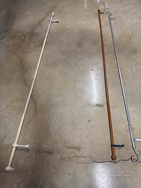 Bastoni tende in legno rovere, ciliegio, alluminio