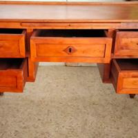 Scrittoio antico con sedia in pelle metà ‘800