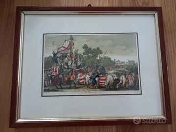 Quadro  Il Carroccio Battaglia di Legnano cornice