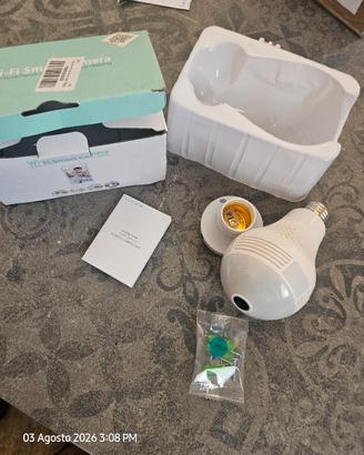 telecamera wifi smart camera a lampadina attacco e