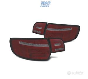 FANALI PER AUDI A3 8P 03-08 ROSSO AFFUMICATO