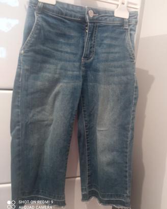 Jeans a palazzo bambina 7/8 anni