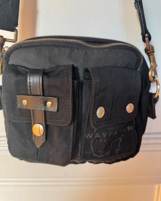 Borsa uomo The Bridge Wayfare nera a tracolla