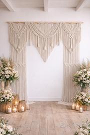 archi fotografici in macramè 