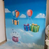 Fondale fotografico cielo con palloncini