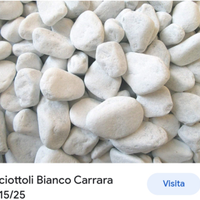 Ciottoli bianco Carrara 15/25 sacchi 25kg