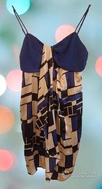 Dress in pura seta multi color - Cristinaeffe