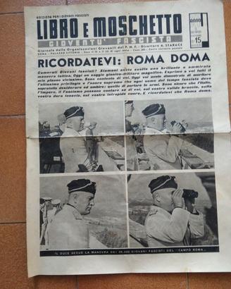 periodico libro e moschetto 1937  4 pagine