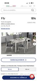 Tavolo allungabile fly bianco mondo convenienza