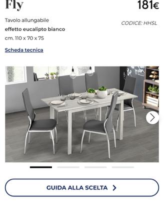 Tavolo allungabile fly bianco mondo convenienza