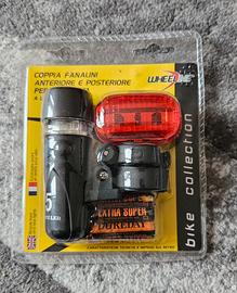 coppia fanalino anteriore e posteriore per bicicle