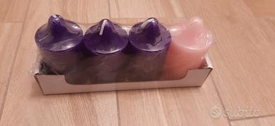 Set 4 pezzi Candele dell'avvento