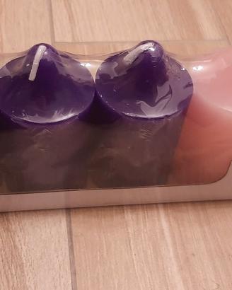 Set 4 pezzi Candele dell'avvento