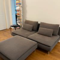 Divano Ikea Soderhamn con pouf
