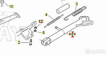 Cavalletto laterale Aprilia Pegaso IE 650 AP814638