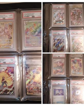 lotto 49 carte Pokemon inglesi gradate+ Raccoglito