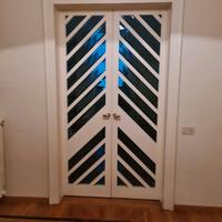 porta in vetro doppia anta
