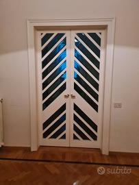 porta in vetro doppia anta