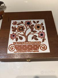 Set vintage da bar in scatola legno giapponese