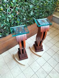 Coppia stands pezzi unici per duffusori hi fi