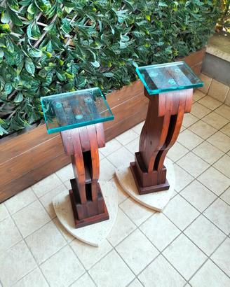 Coppia stands pezzi unici per duffusori hi fi