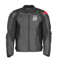 GIACCA MV AGUSTA SPR LEATHER JACKET DAINESE