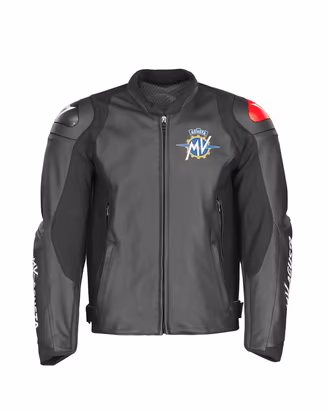 GIACCA MV AGUSTA SPR LEATHER JACKET DAINESE
