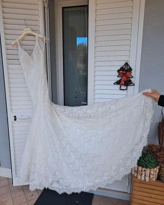 abito da sposa nuovo Atelier emè in pizzo tg 42