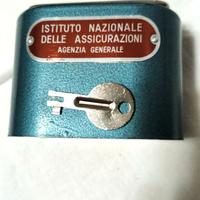 Salvadanaio Cassetta Risparmio INA con chiave