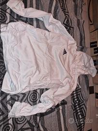 Felpa con Cappuccio Adidas Bianca – Taglia L