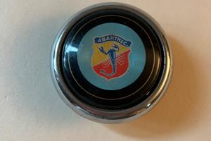 Pulsante clacson Abarth fondo azzurro originale
