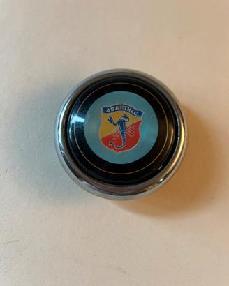 Pulsante clacson Abarth fondo azzurro originale