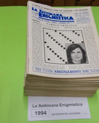 LA SETTIMANA ENIGMISTICA, anno 1994, parzialmente