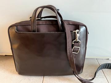 Borsa porta pc in pelle testa di moro