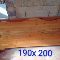 letto matrimoniale in abete 