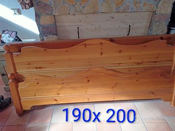 letto matrimoniale in abete 