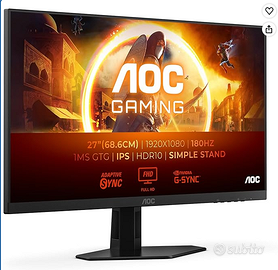 MONITOR AOC 23.8" 1920x1080|180 hz|G.sync| 0.5 ms
