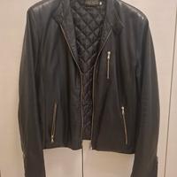 giacca in vera pelle tg. 48 colore nero