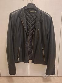 giacca in vera pelle tg. 48 colore nero
