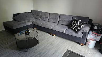 Divano angolare con penisola (L 370 cm)