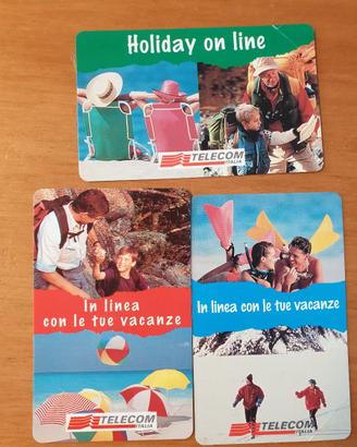 3 Carte Telefoniche Telecom Italia Anni '90