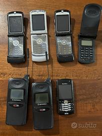 Telefoni vintage blackberry e motorola